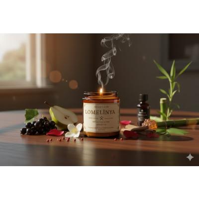 LOMELİNYA (SI PASSION PERFUME MUADİLİ ) KOKULU % 100 SOYA ÖZEL TASARIM KAVANOZ MUM